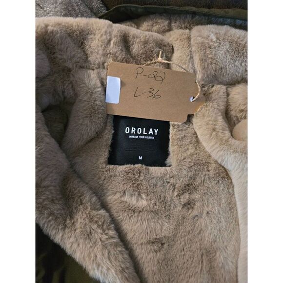 Orolay Womens Hooded Parka Jacket  Faux Fur Lining cottagecore boho winter warm - Picture 9 of 11